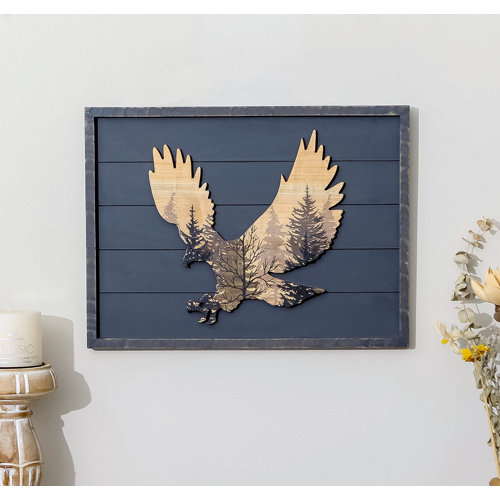 Millwood Pines Forest Eagle Wood Wall Decor & Reviews Wayfair